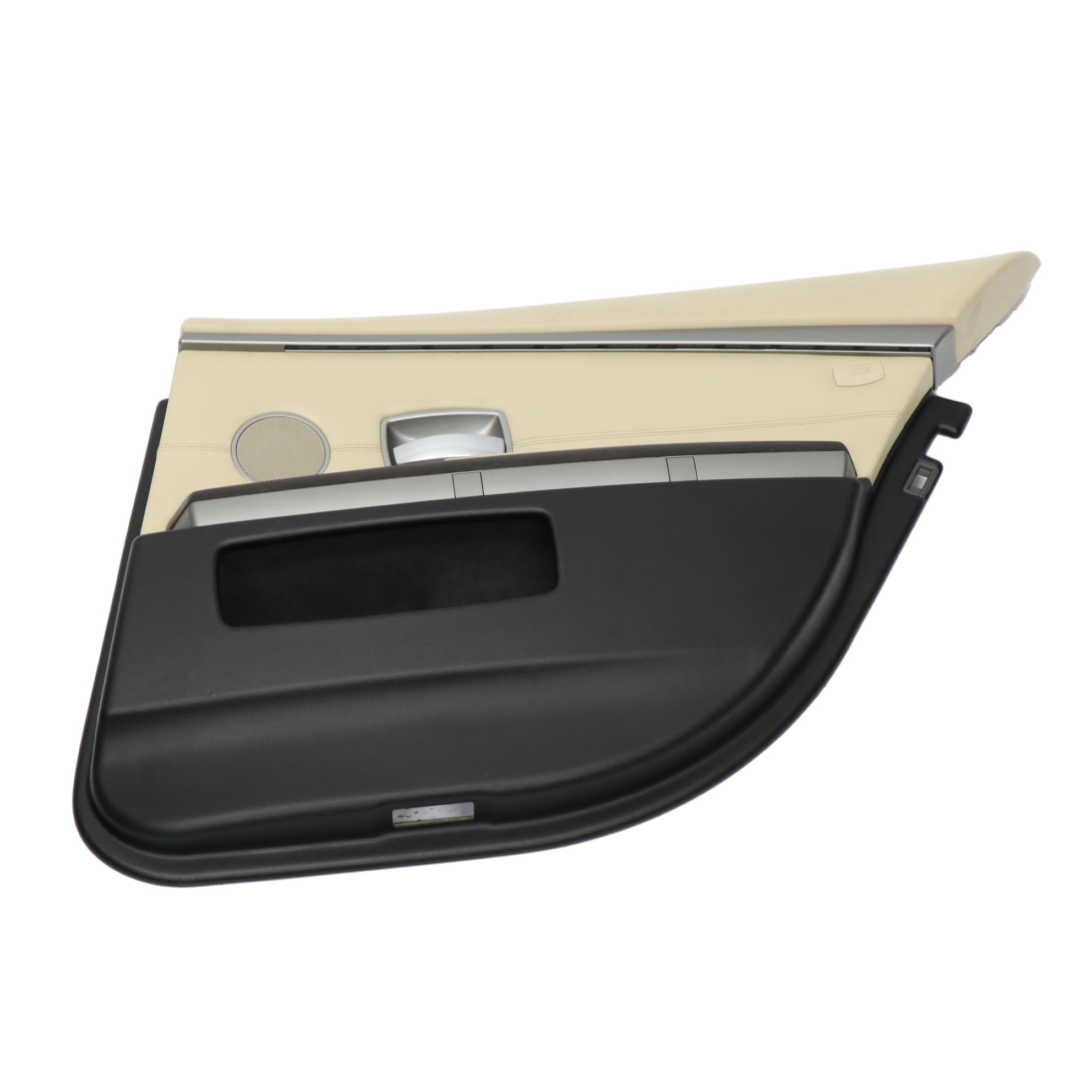 BMW E65 Rear Right O/S Door Card Leather Cream Beige Lining Trim