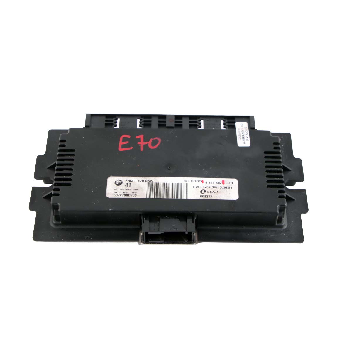 BMW X5 E70 Footwell Light Module Control Unit ECU FRM II NSW Lear 9153802