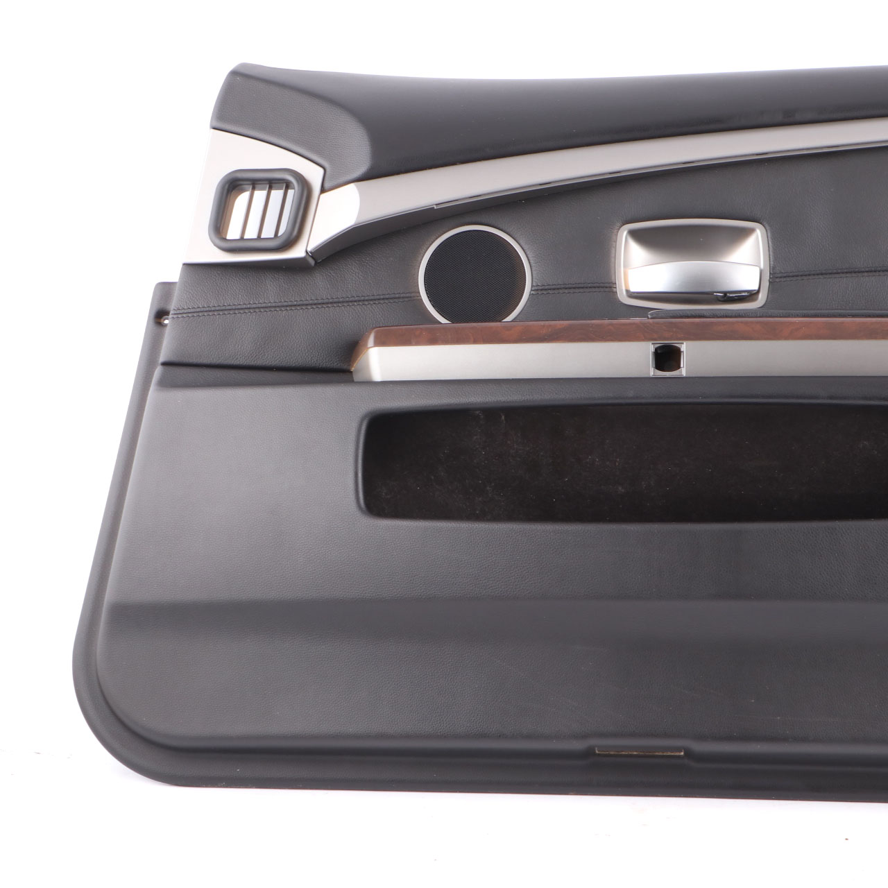 BMW E65 E66 Door Card Front Right O/S Leather Nasca Black Lining Trim