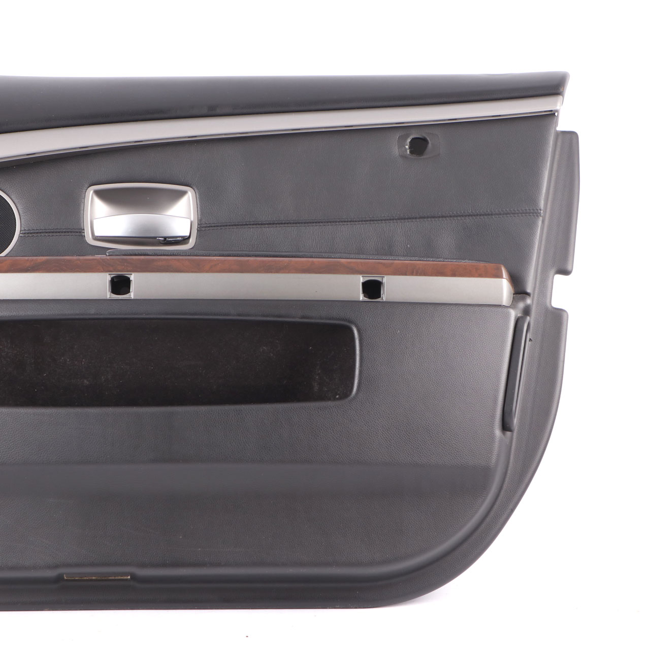 BMW E65 E66 Door Card Front Right O/S Leather Nasca Black Lining Trim