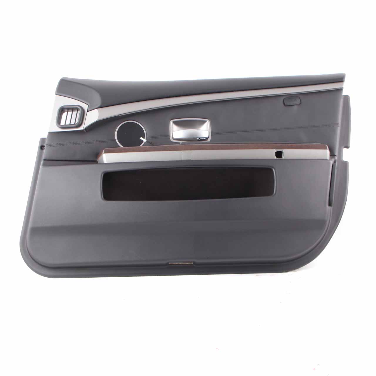 BMW E65 E66 Door Card Front Right O/S Door Lining Trim Panel Black Leather Pearl