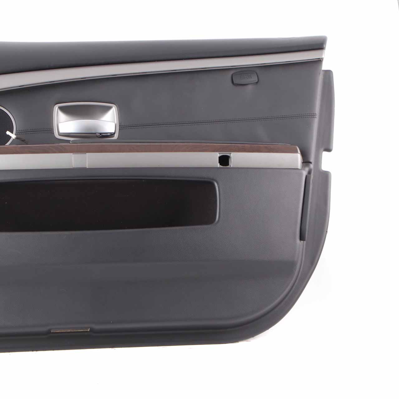 BMW E65 E66 Door Card Front Right O/S Door Lining Trim Panel Black Leather Pearl