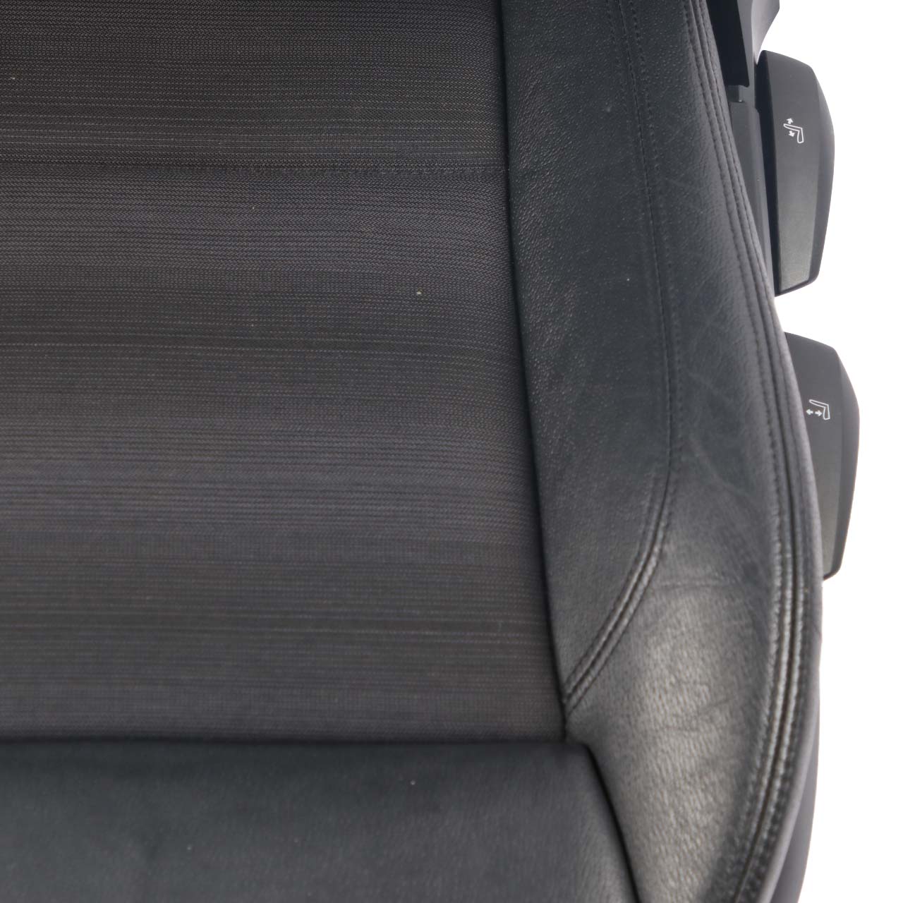 BMW E90 E91 M Sport Black Leather / Cloth Interior Front Left N/S Seat Citrus