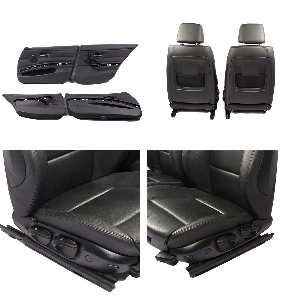 Leather Seats BMW E91 Touring Sport Black Front Rear Seat Door Cards