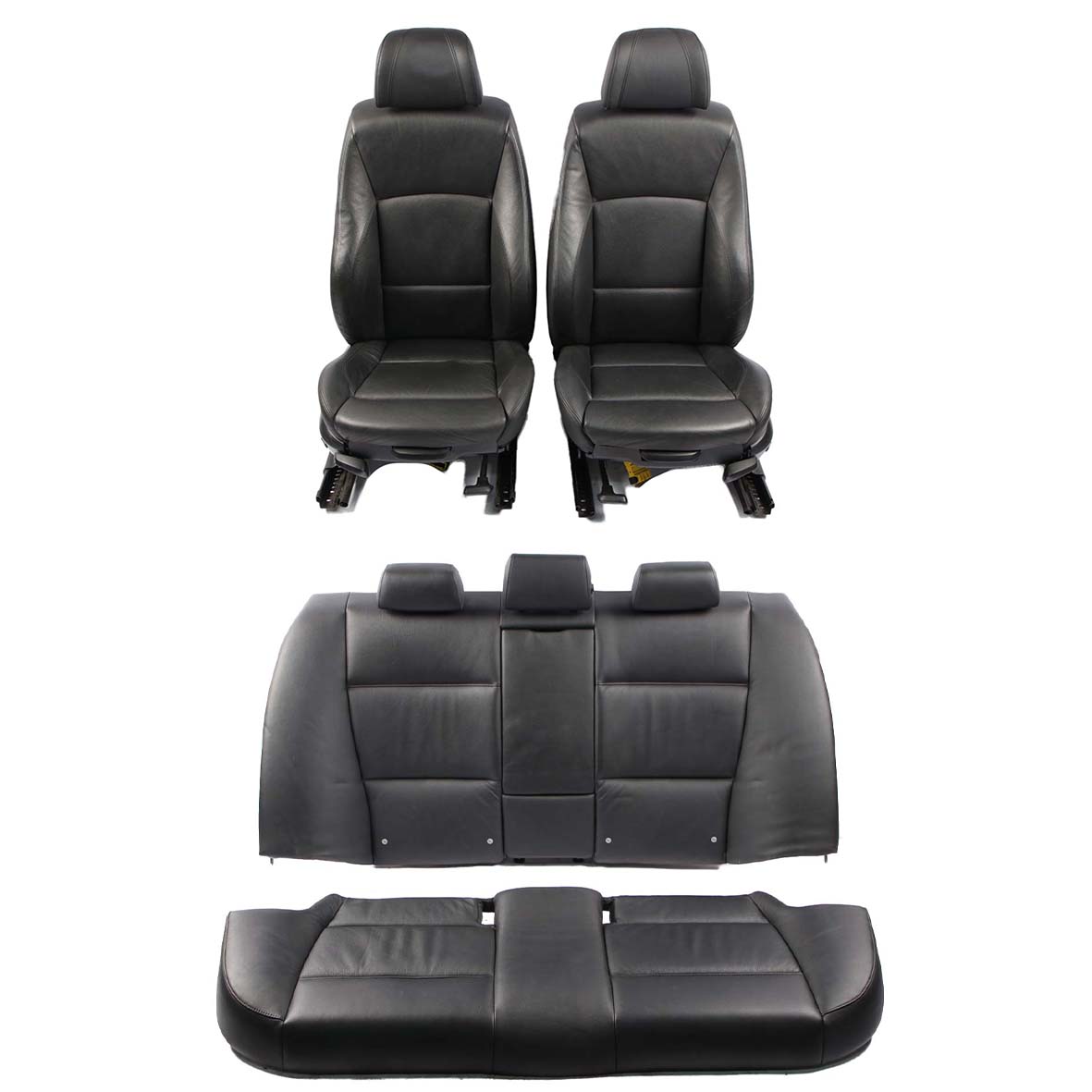 BMW E90 M SPORT Hetaed Black Leather Interior Seats Front Rear Seat Door Cards