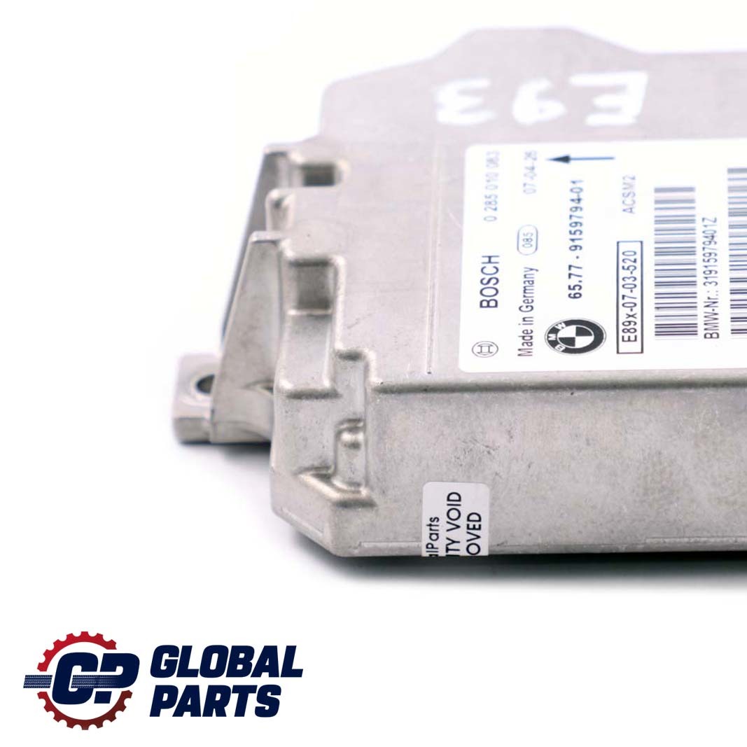 BMW 3 Series E93 Cabrio Airbag Control Unit Module ECU 9159794 65779159794