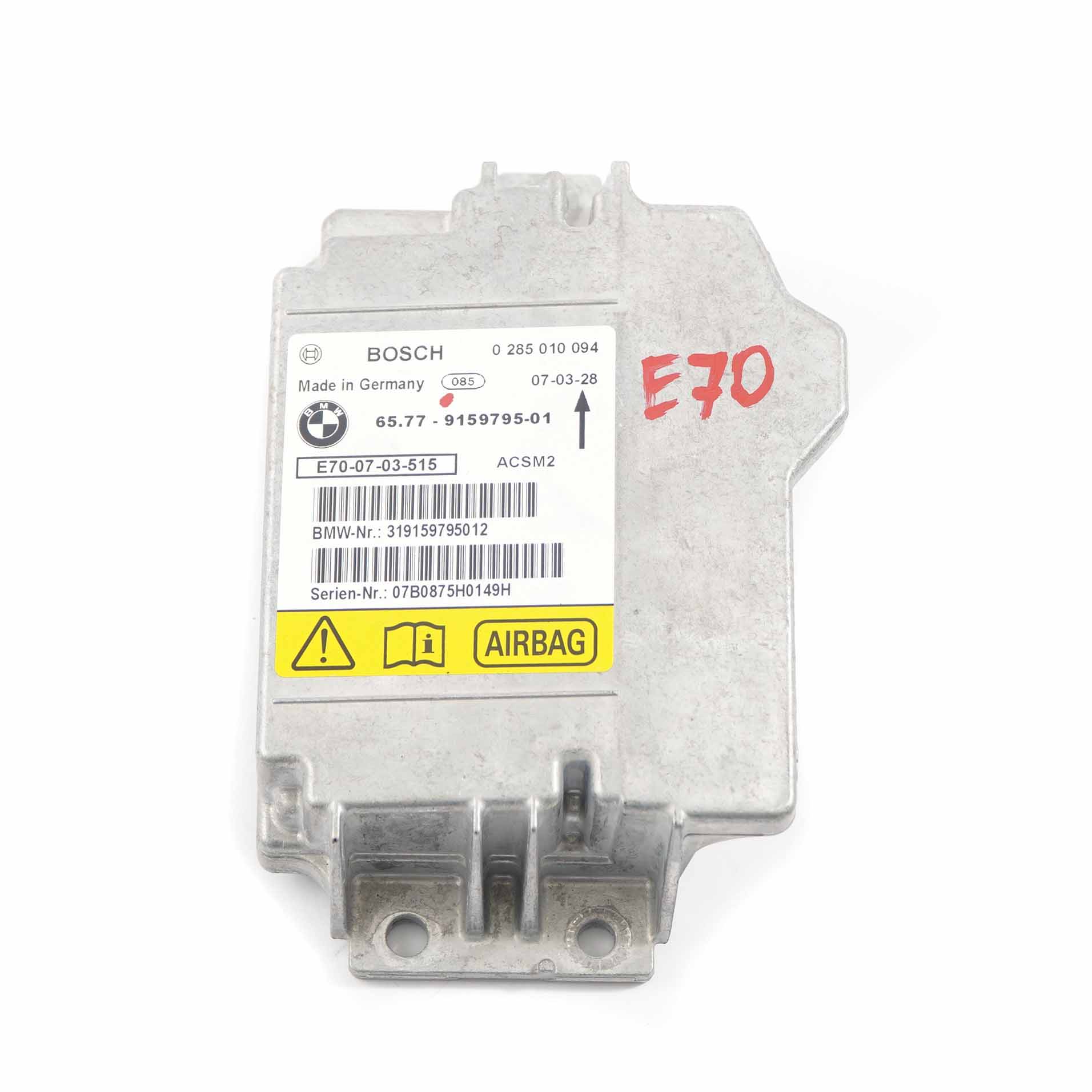 Control Unit BMW X5 X6 E70 E71 Air Module Bag ECU Unit Bosch 9159795