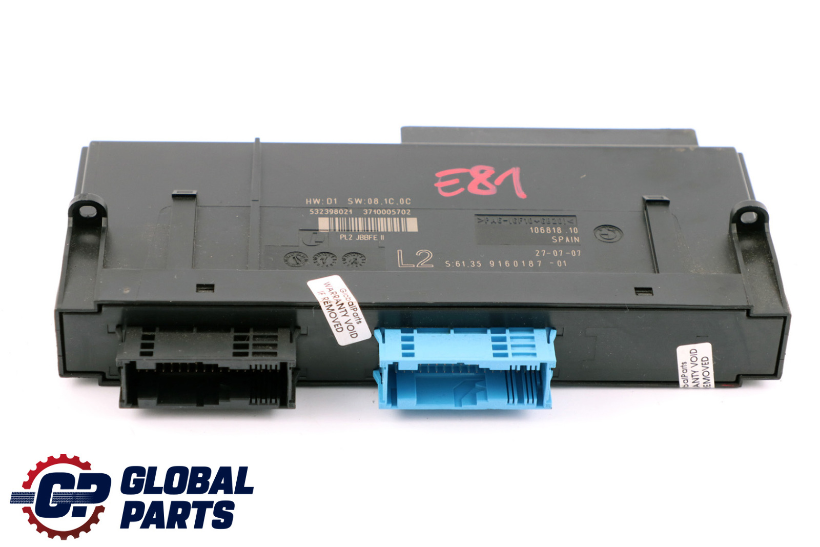 BMW 1 Series E81 Body Control Module ECU L2 PL2 JBBFE II Junction Box 9160187