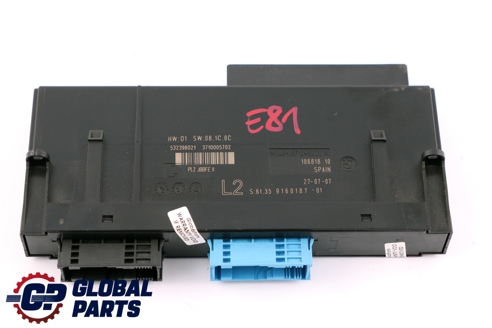 BMW 1 Series E81 Body Control Module ECU L2 PL2 JBBFE II Junction Box 9160187