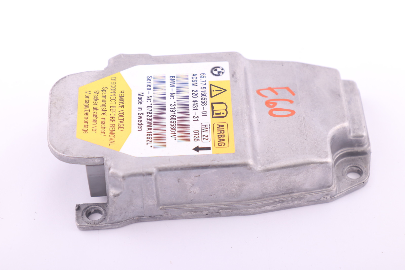 BMW 5 Series E60 E60N E61 E61N LCI Airbag ECU Control Unit Module