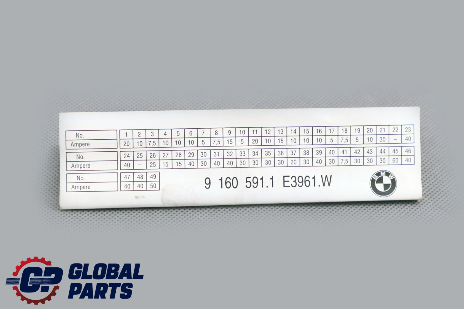 BMW X5 E70 Fuse Box Map Grouping 9160591