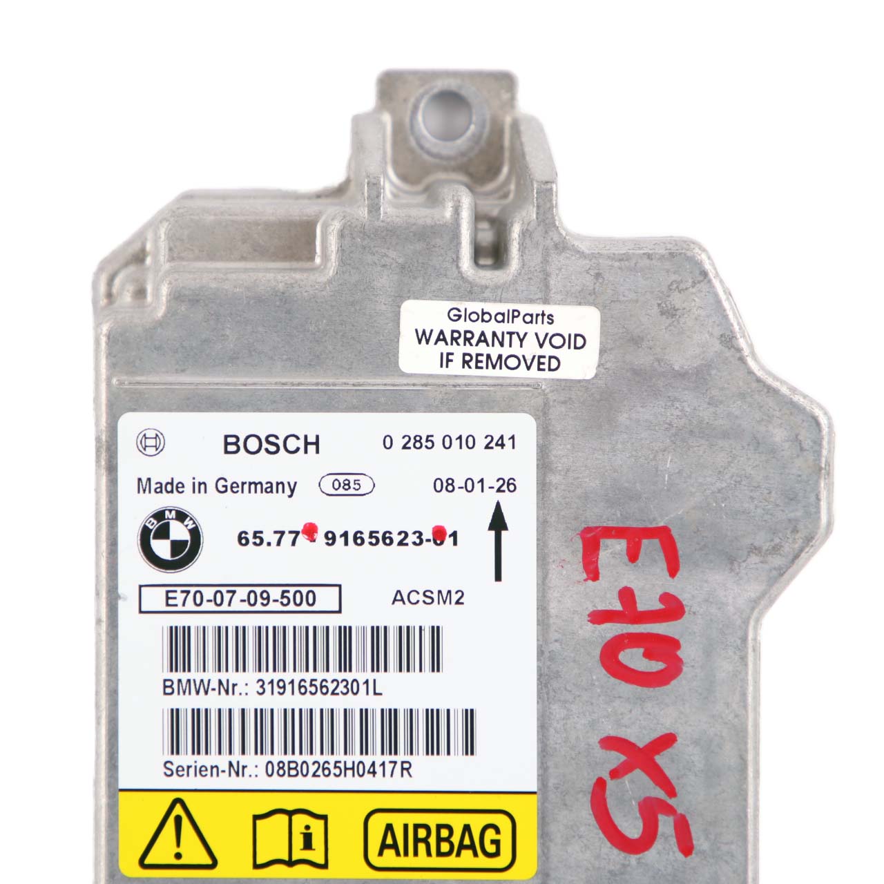 BMW X5 X6 Series E70 E71 Airbag Control ECU Unit Module 9165623