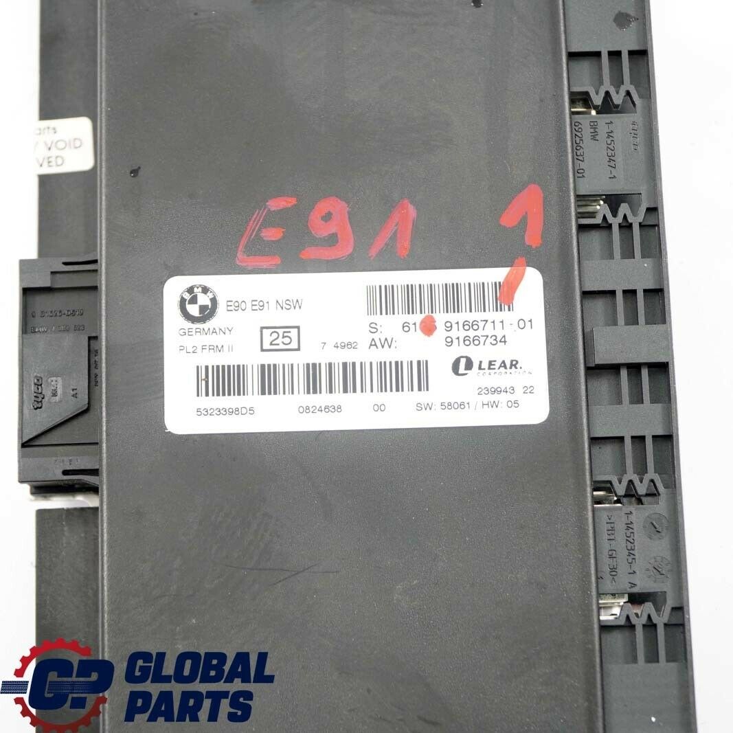 BMW 3 Series 1 E91 Footwell Light Control Module ECU NSW PL2 FRM II 9166711