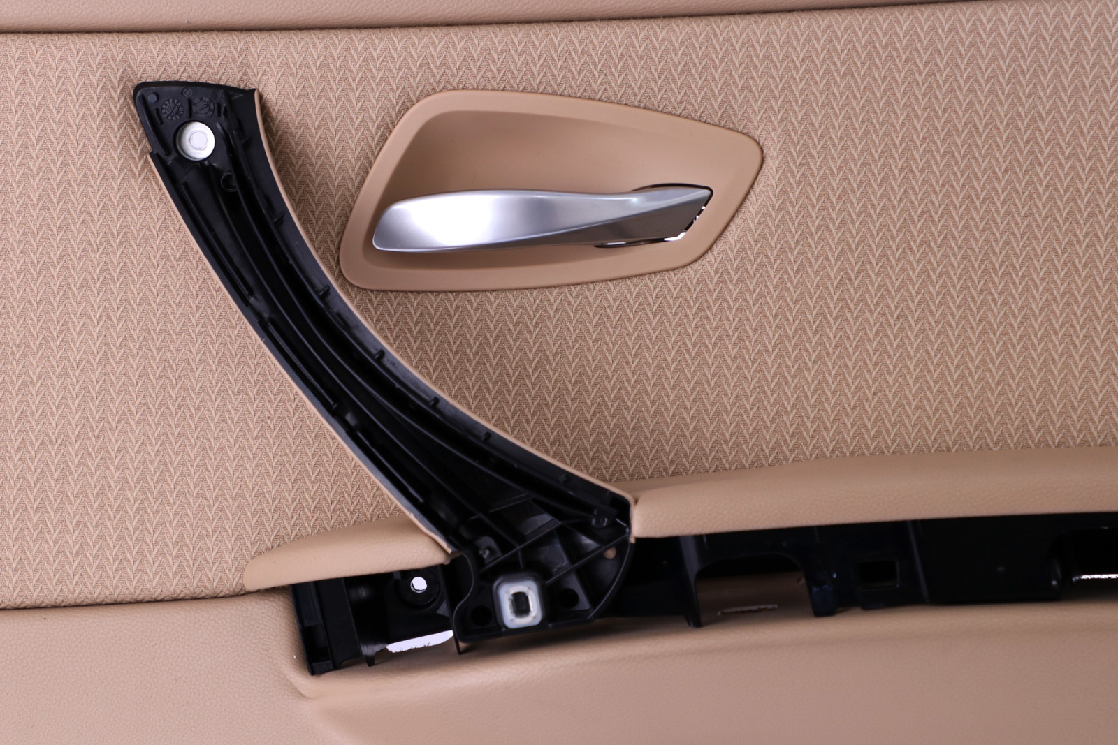 BMW 3 Series E90 LCI Rear Right O/S Door Card Beige Cloth Vertex Trim Panel