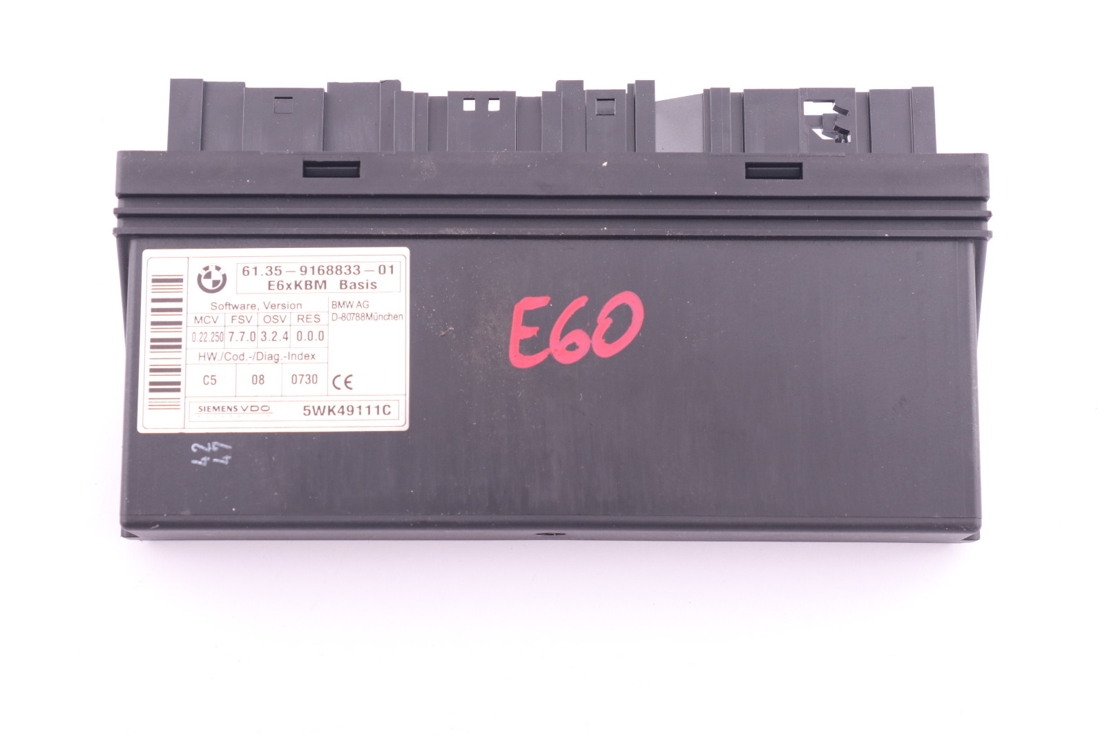 BMW E60 E60N E63 E63N Body Control Module ECU Control Unit 9168833