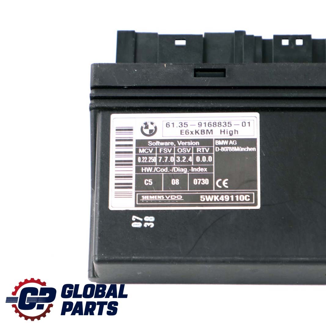 BMW 5 Series E61 Touring Body Control Module ECU Unit KBM High 9168835