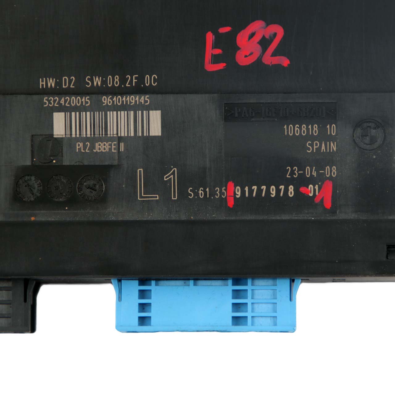 BMW E82 Coupe ECU Body Control Module Junction Box L1 PL2 JBBFE II 9177978