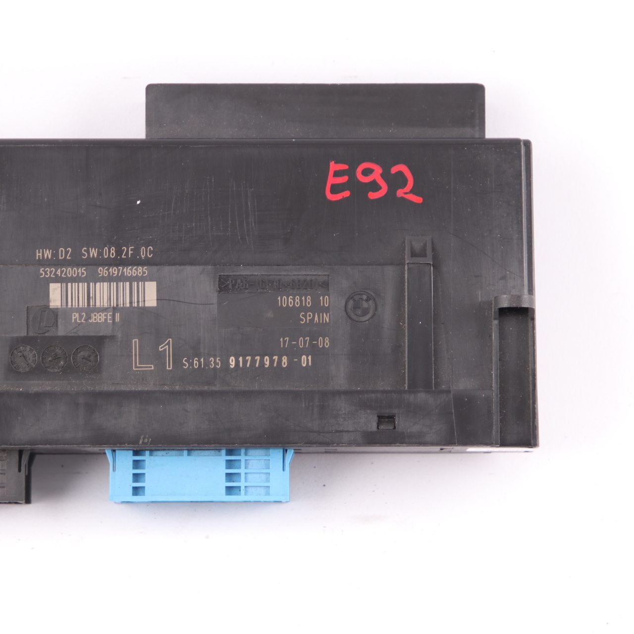 BMW 3 Series E92 ECU Body Control Module Junction Box L1 PL2 JBBFE 9177978