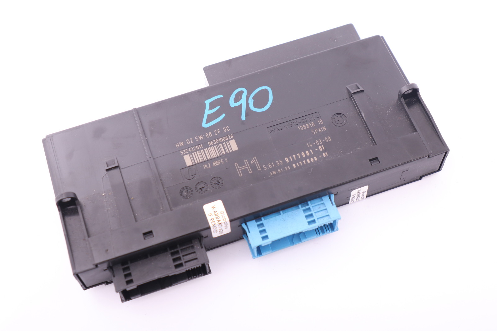 BMW 3 Series E90 ECU Body Control Module H1 PL2 JBBFE2 61359177981 9177981