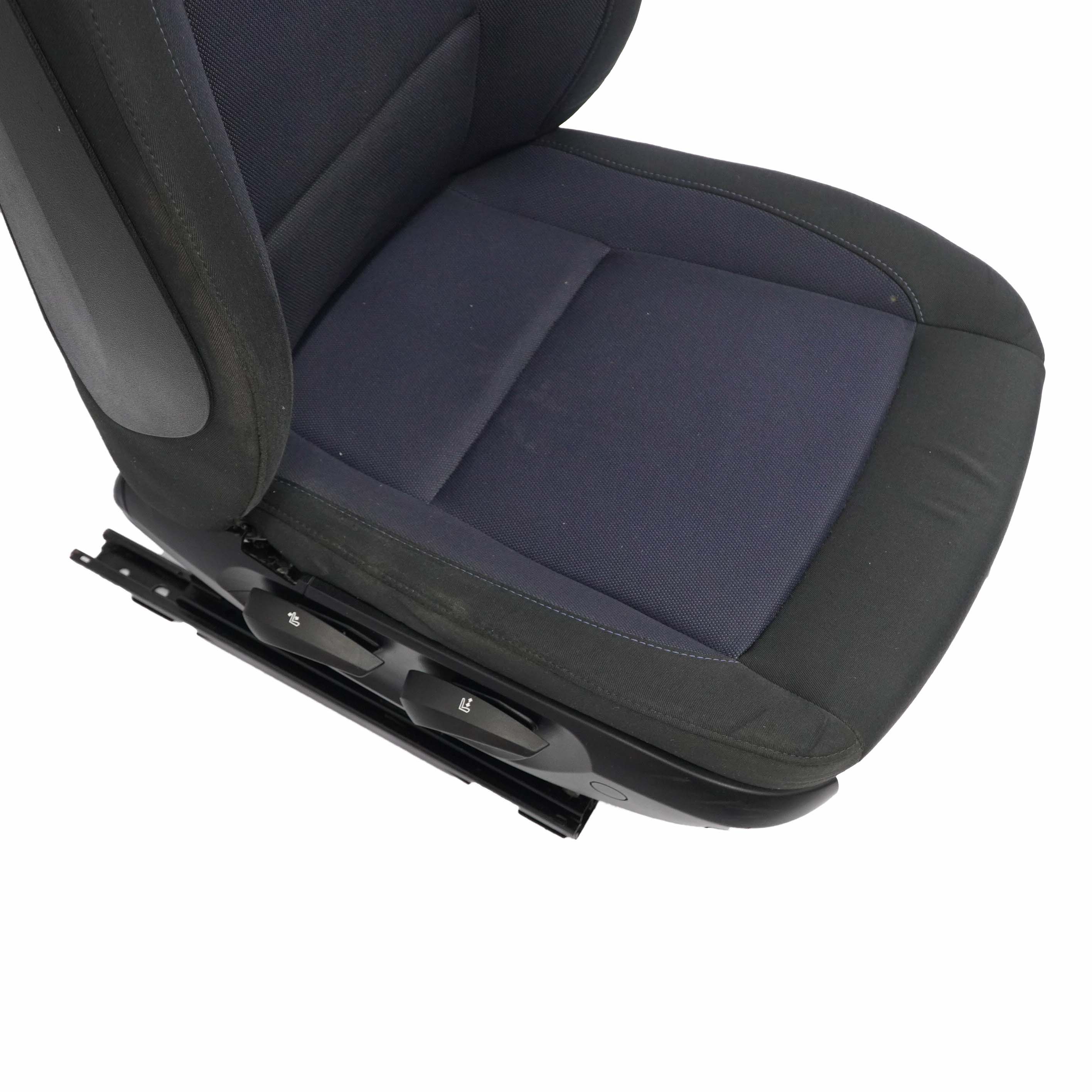 BMW 1 Series E87 LCI Cloth Interior Front Right Seat O/S with Airbag Monaco Blue