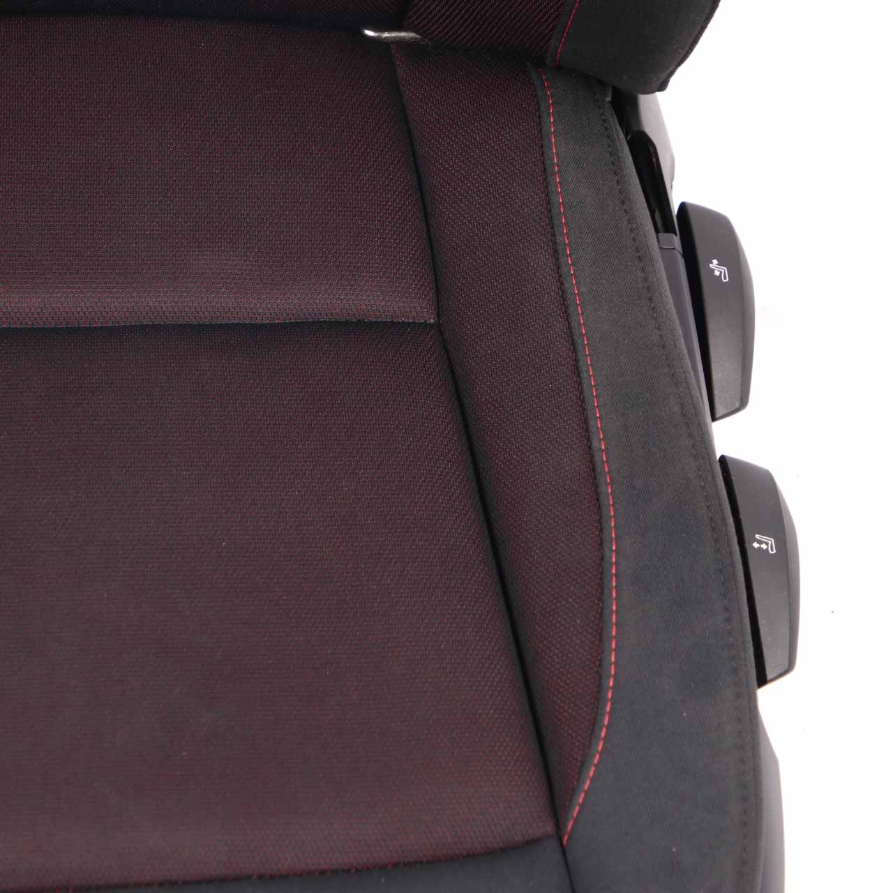 Front Seat BMW E87 LCI Heated Cloth Left N/S Fabric Network Cranberry Red Rot