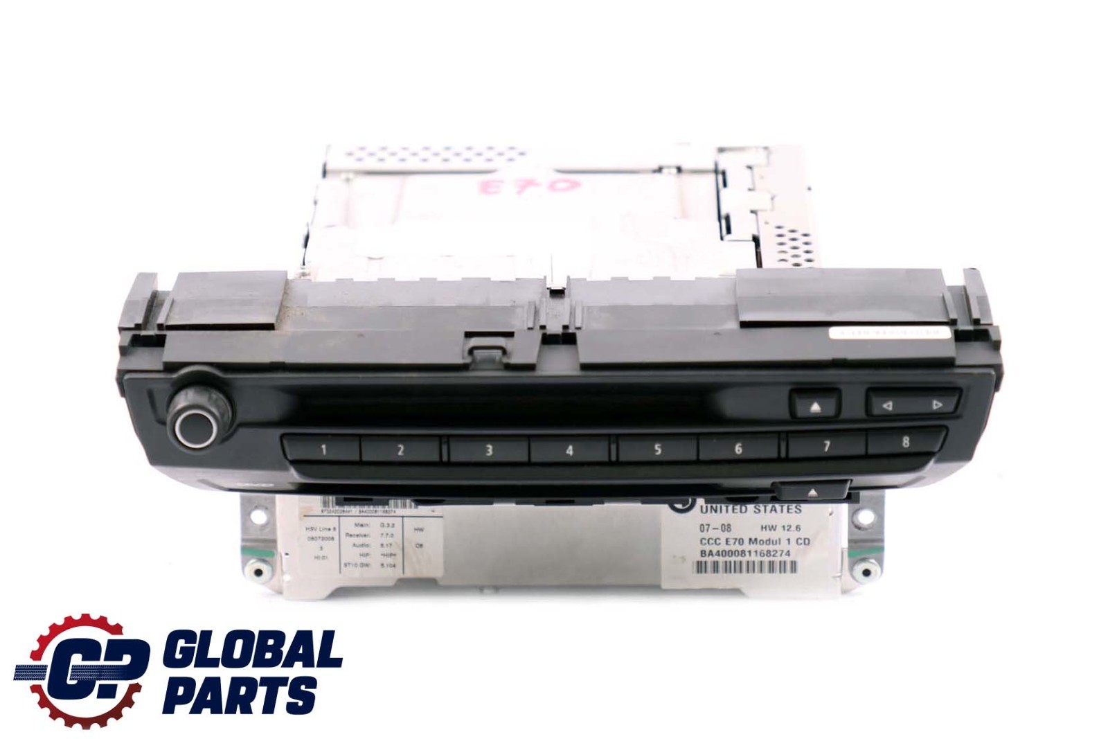 BMW X5 Series E70 CCC Radio CD Player Navigation 9185542