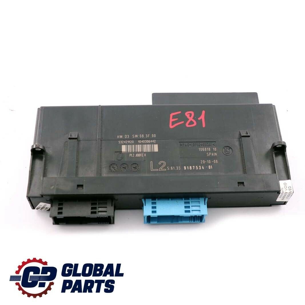 BMW 1 Series E81 Body Control Module Unit ECU L2 PL2 JBBFEII 9187534