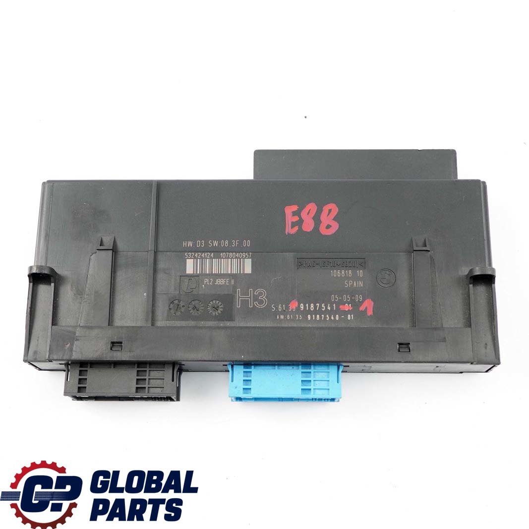 BMW 1 Series 1 E88 ECU Body Control Module H3 PL2 JBBFE II Junction Box 9187541