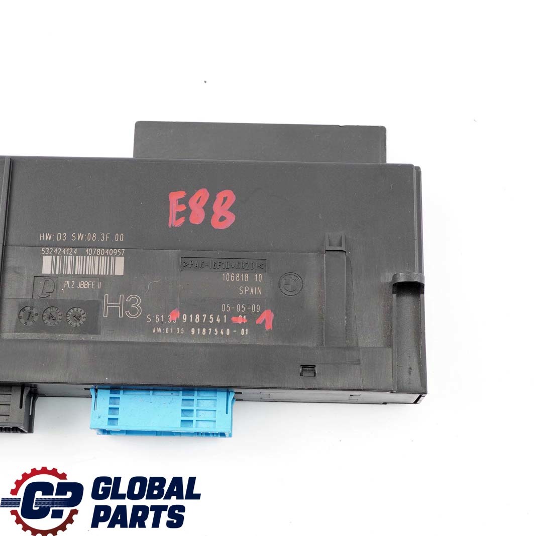 BMW 1 Series 1 E88 ECU Body Control Module H3 PL2 JBBFE II Junction Box 9187541