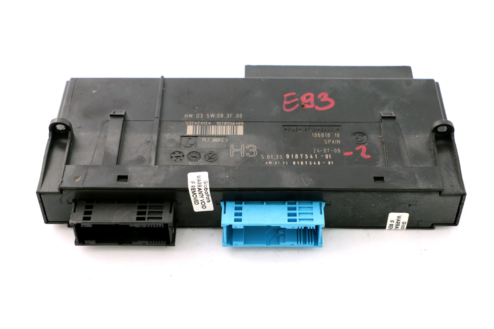 BMW E93 ECU Body Control Module H3 Junction Box 9187541