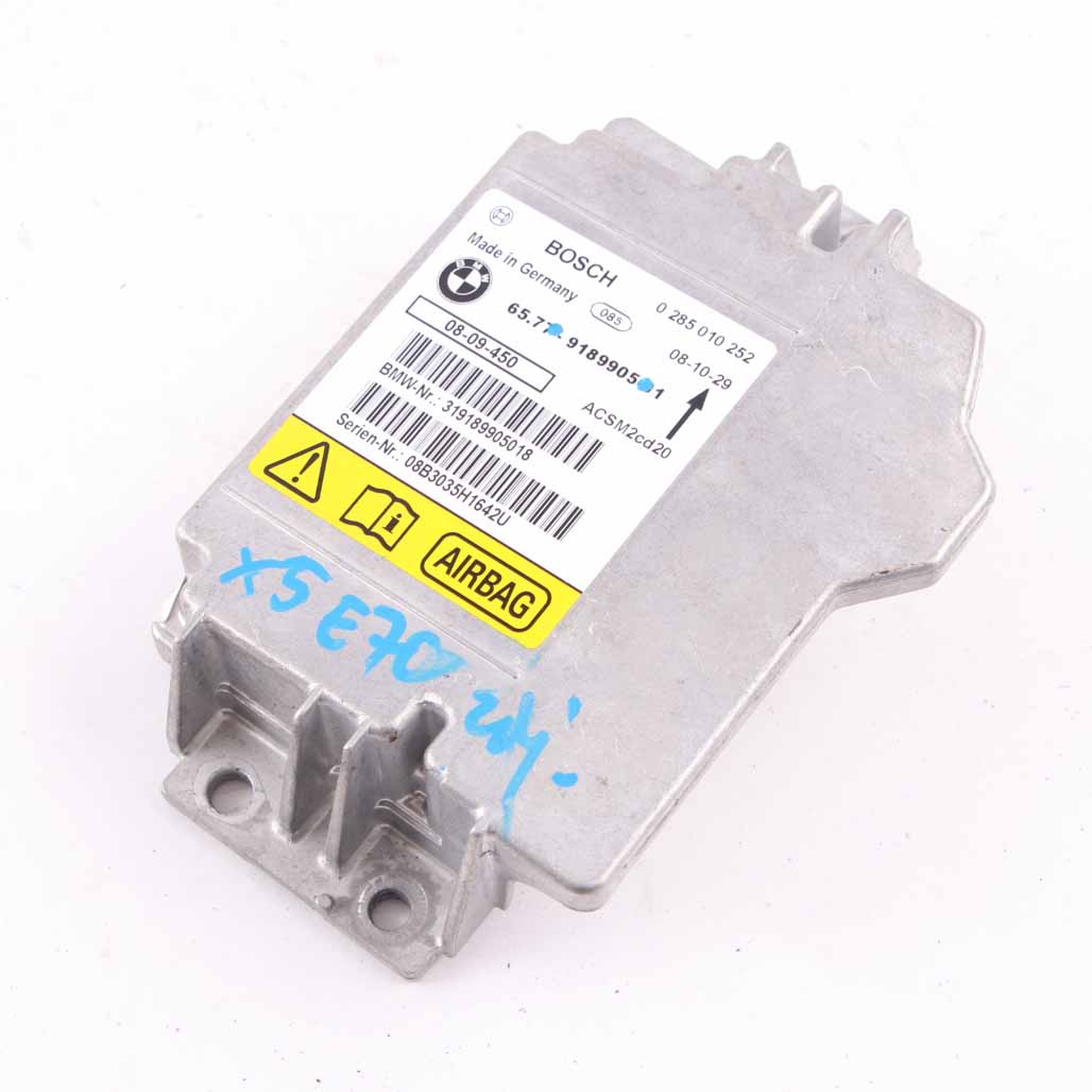 BMW X5 E70 X6 E71 Safety Control Unit Air Module Bag ECU Bosch 9189905