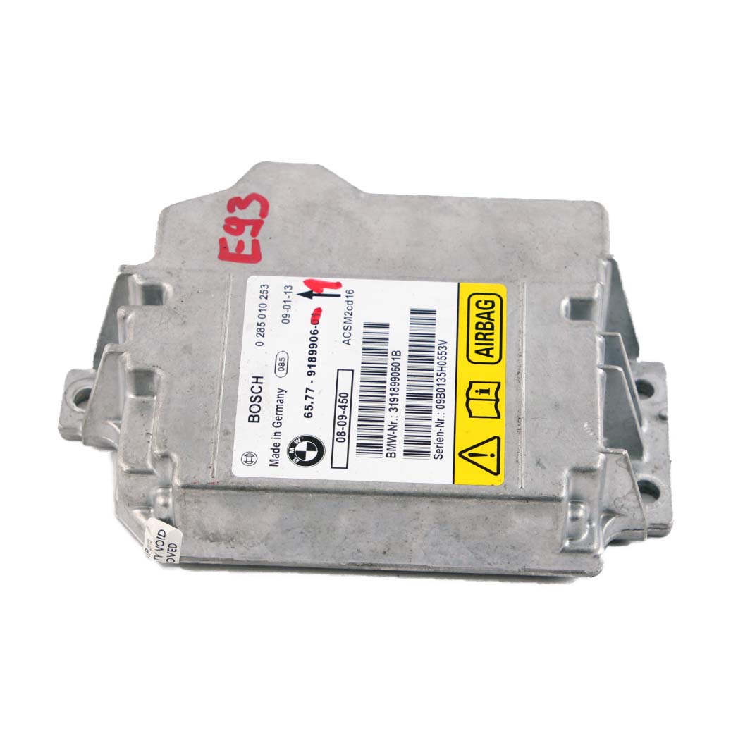 BMW 1 3 Series E88 E93 LCI 1 Airbag Control Unit Module ECU 9189906