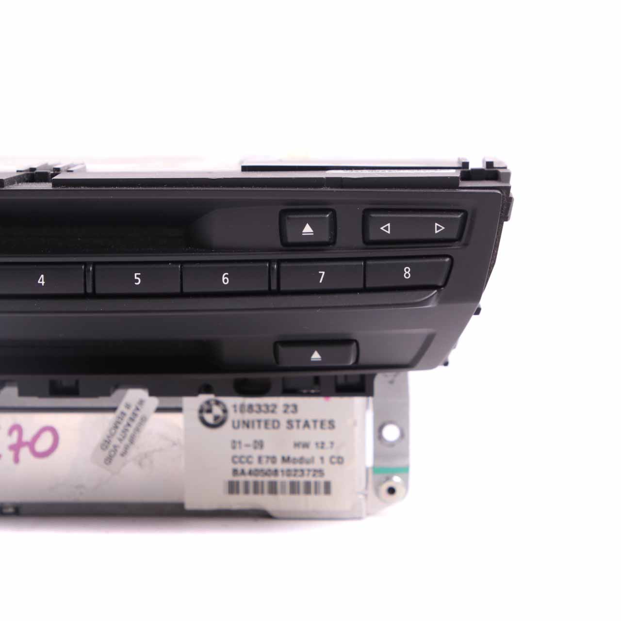 BMW X5 E70 CCC Navigation System CD Player Sat Nav Head Unit 9191568