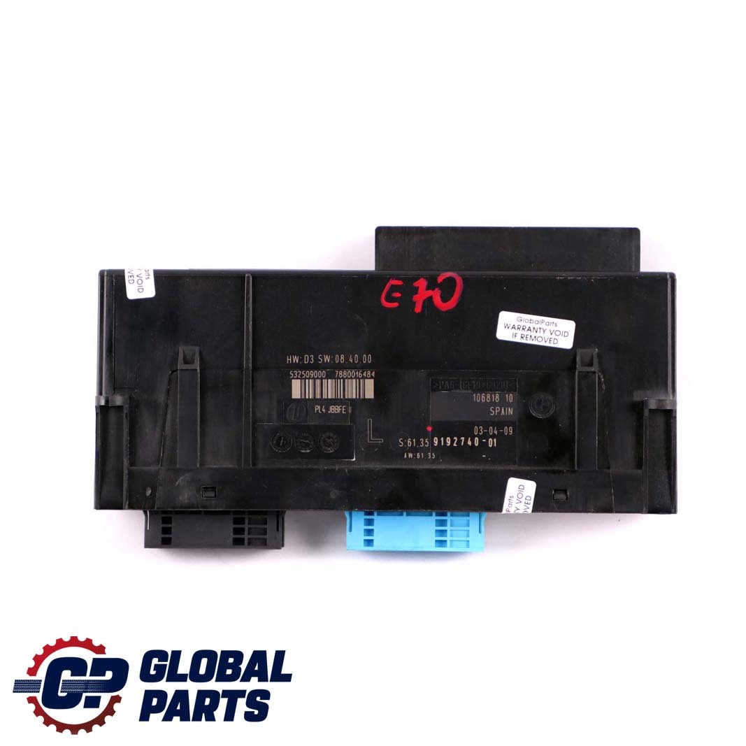 BMW X5 Series E70 ECU Body Control Module Junction Box PL4 JBBFE II 9192740