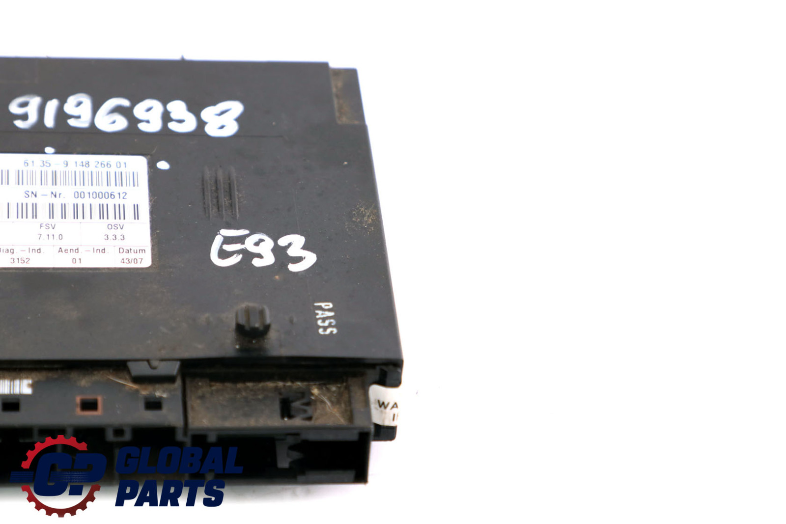 BMW 3 Series E93 Seat Control Module 9148266