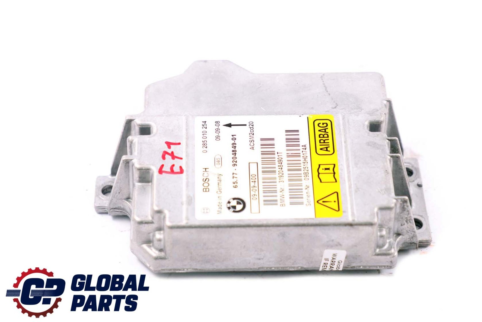 BMW X5 X6 Series E70 E71 Airbag Control Module ECU Unit 9204849