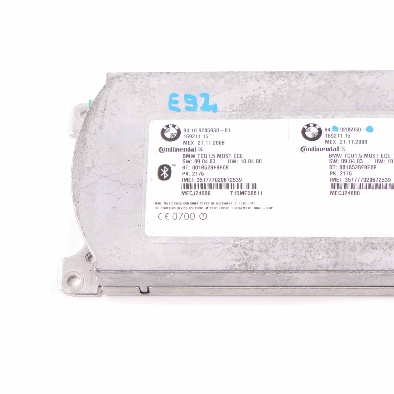 BMW E92 Telematics Bluetooth Control Unit Module 9205930