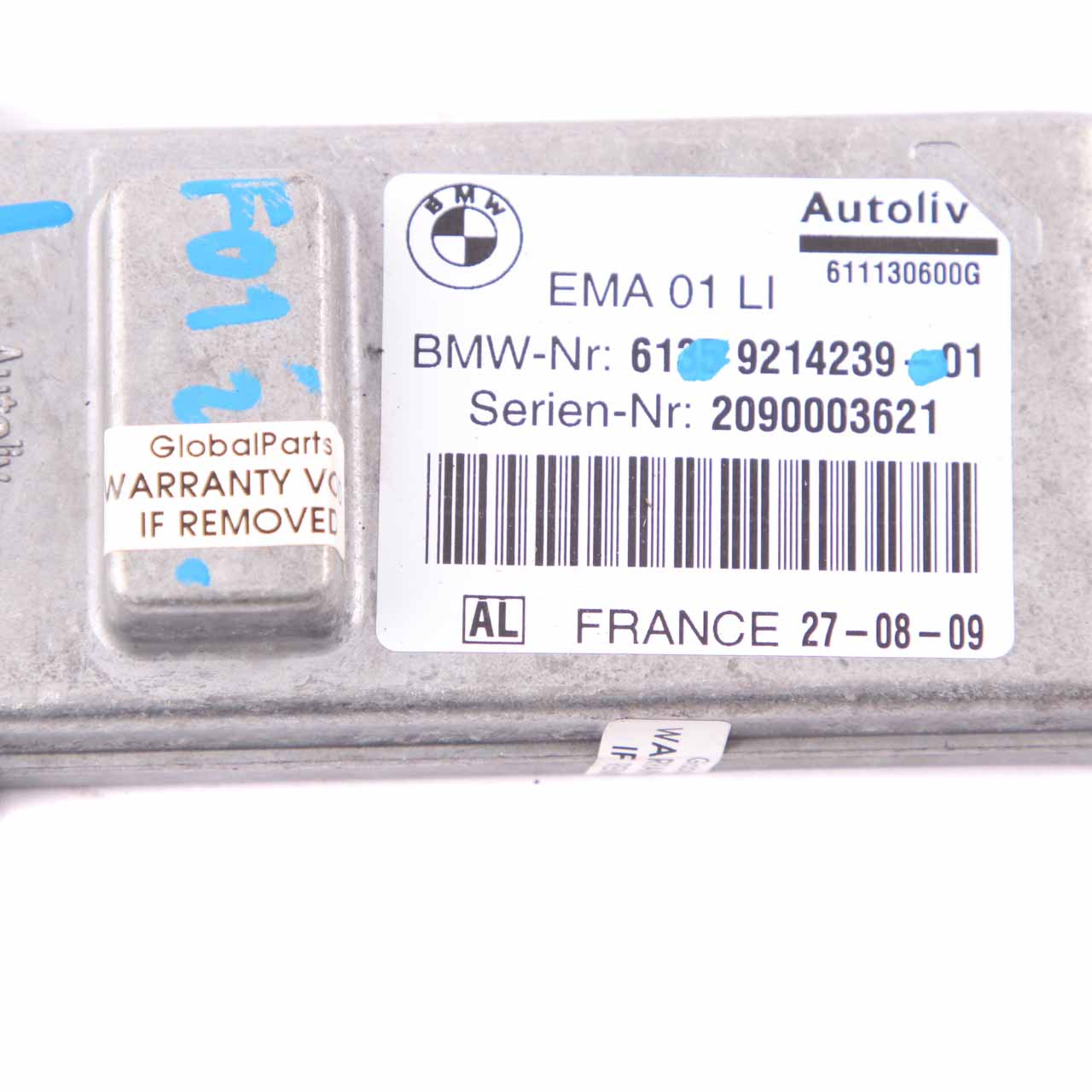 Belt Retractor BMW F01 F02 EMA Front Left Control Unit Air Module Bag 9214239