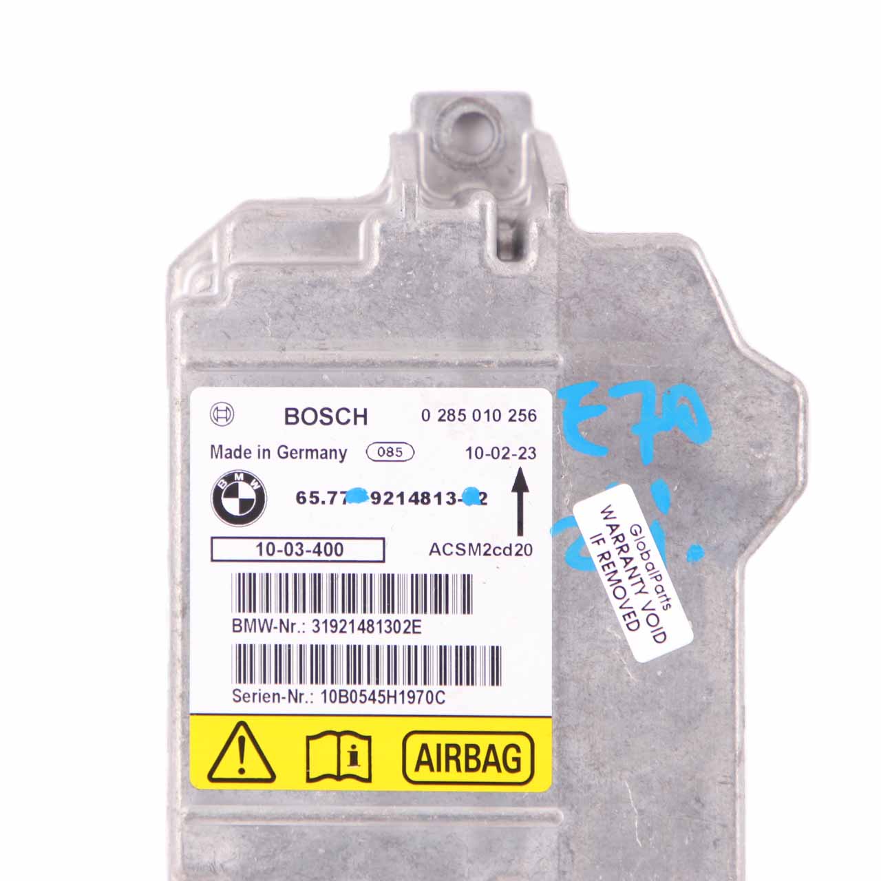 BMW X5 E70 Safety Airbag Control Unit Module ECU X6 E71 Bosch 9214813