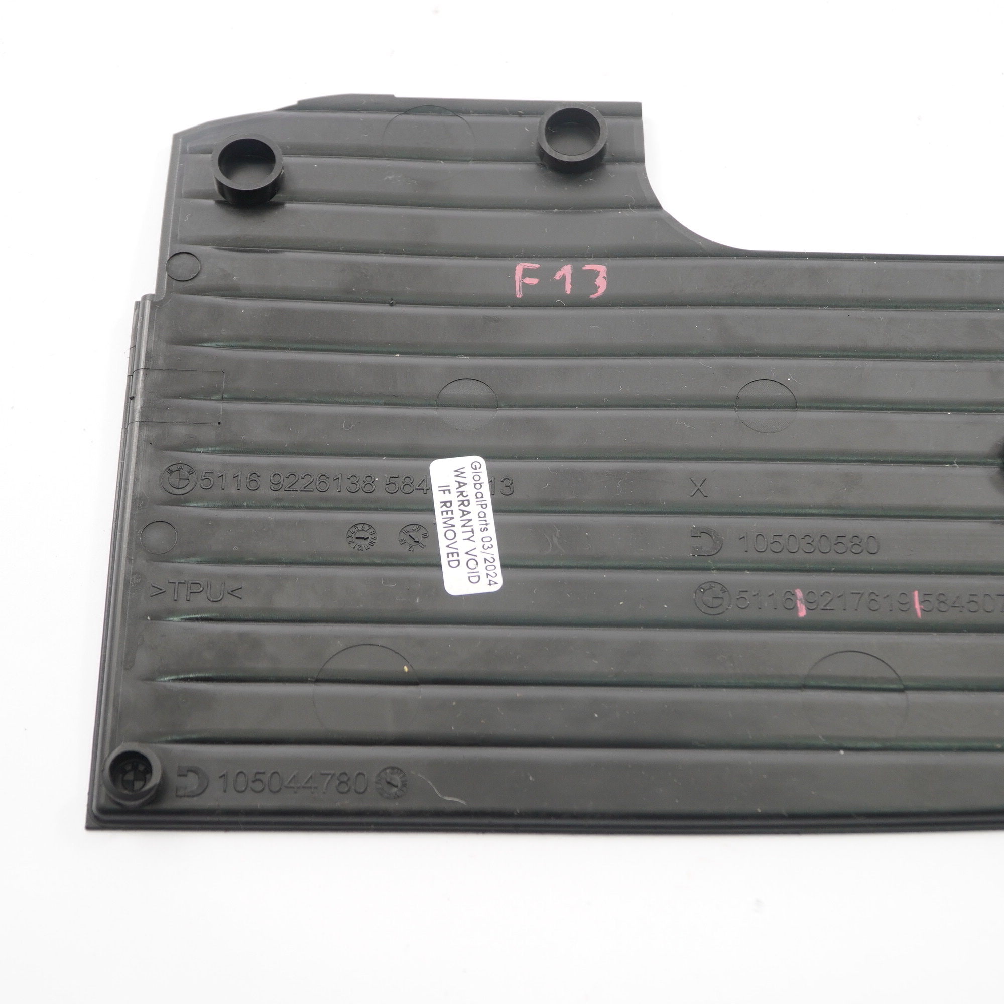 Matt BMW F13 F12 Centre Console Front Storage Matt Insert Black 9217619