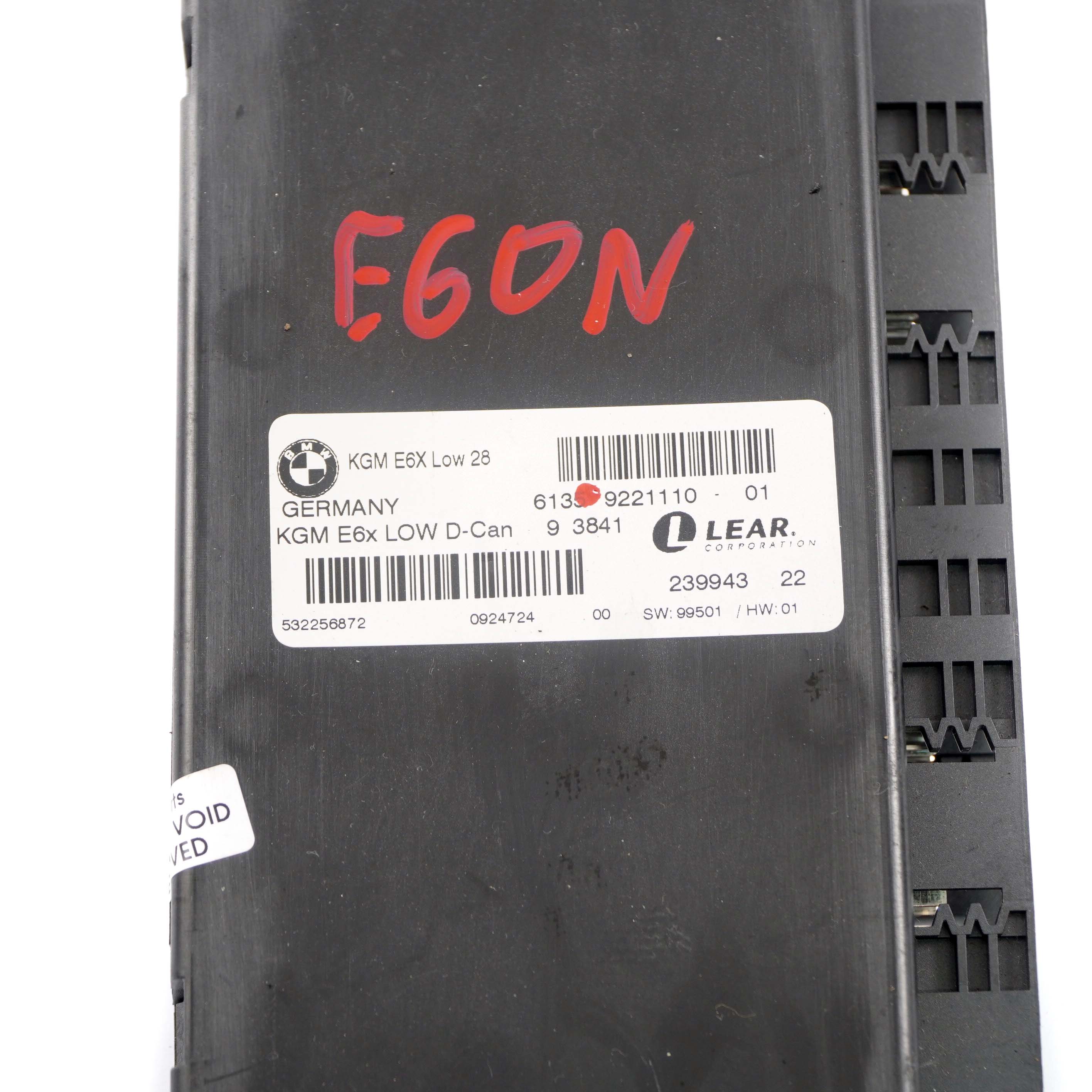 BMW 5 6 E60 E61 LCI E63 E64 Body Gateway Module ECU Control Unit 9221110