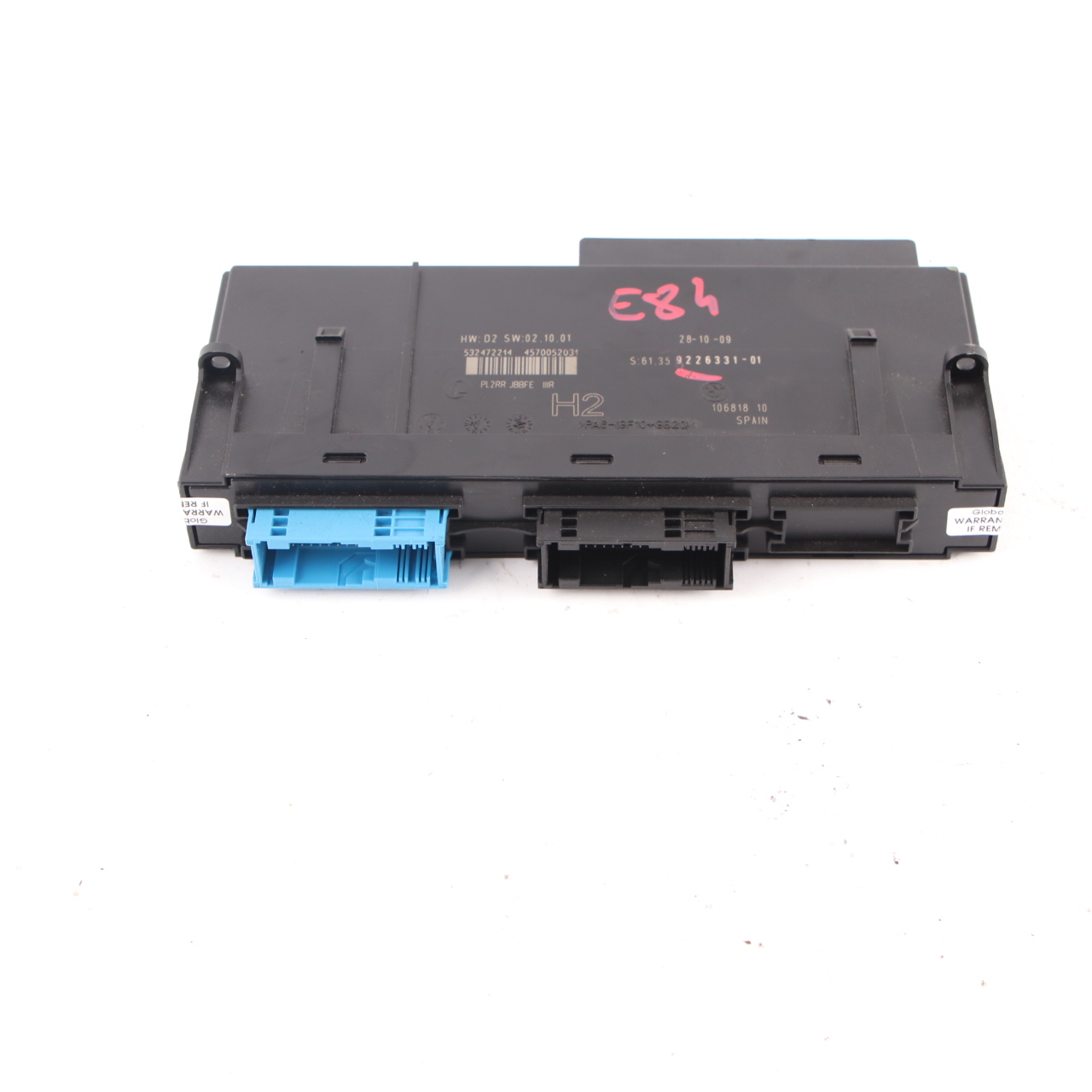 BMW X1 E84 ECU Body Control Module Unit H2 PL2RR JBBFE IIIR 9226331