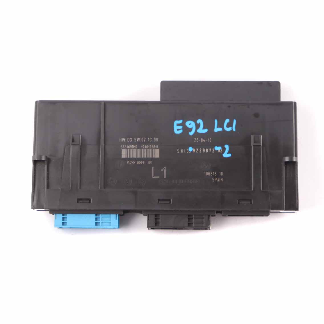 BMW E92 LCI Body Control Module  ECU Junction Box L1 PL2RR JBBFE IIIR 9229872