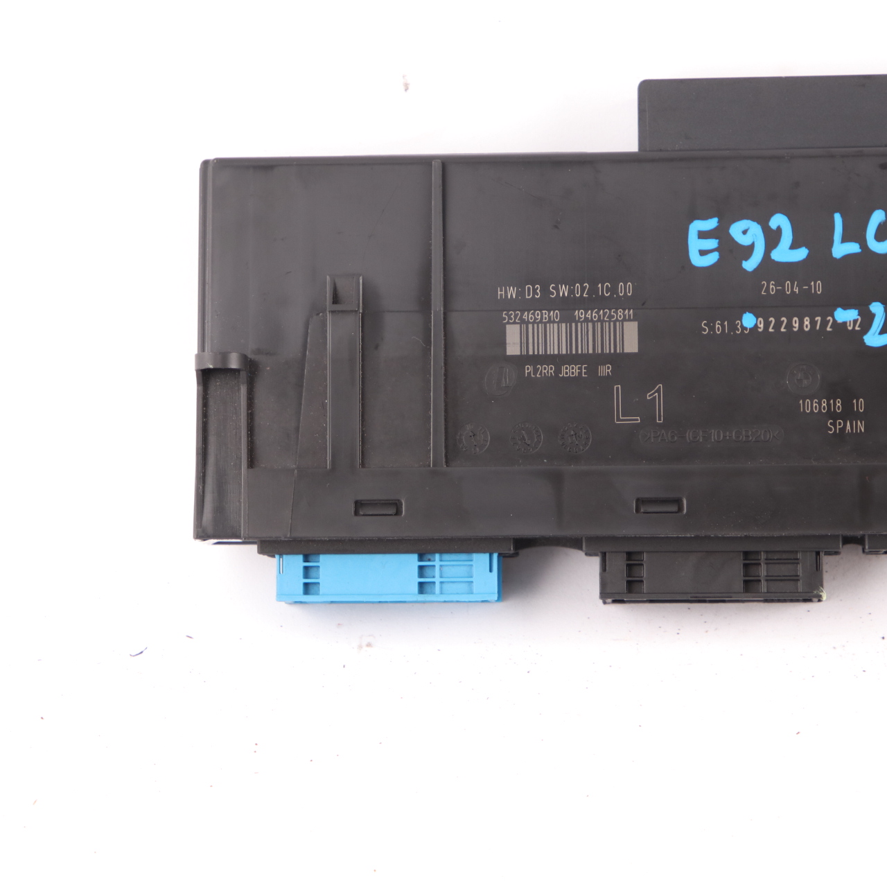 BMW E92 LCI Body Control Module  ECU Junction Box L1 PL2RR JBBFE IIIR 9229872