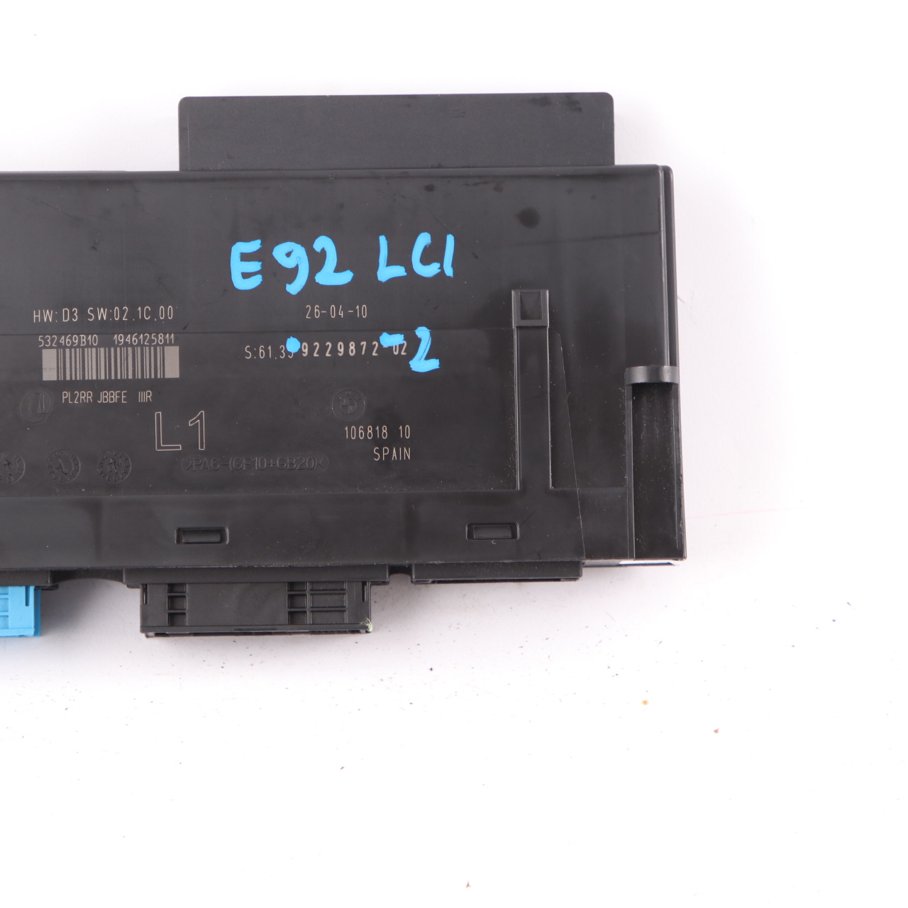 BMW E92 LCI Body Control Module  ECU Junction Box L1 PL2RR JBBFE IIIR 9229872