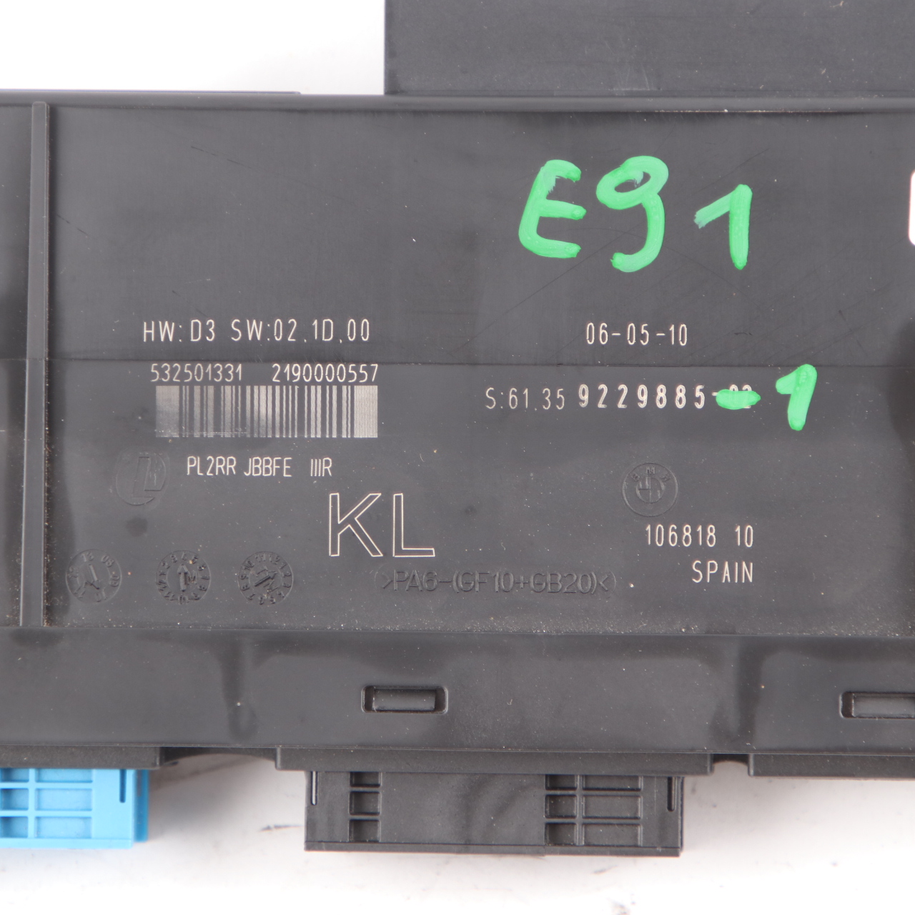 BMW E91 Touring Body Control Module Unit Junction Box KL PL2RR JBBFE 9229885