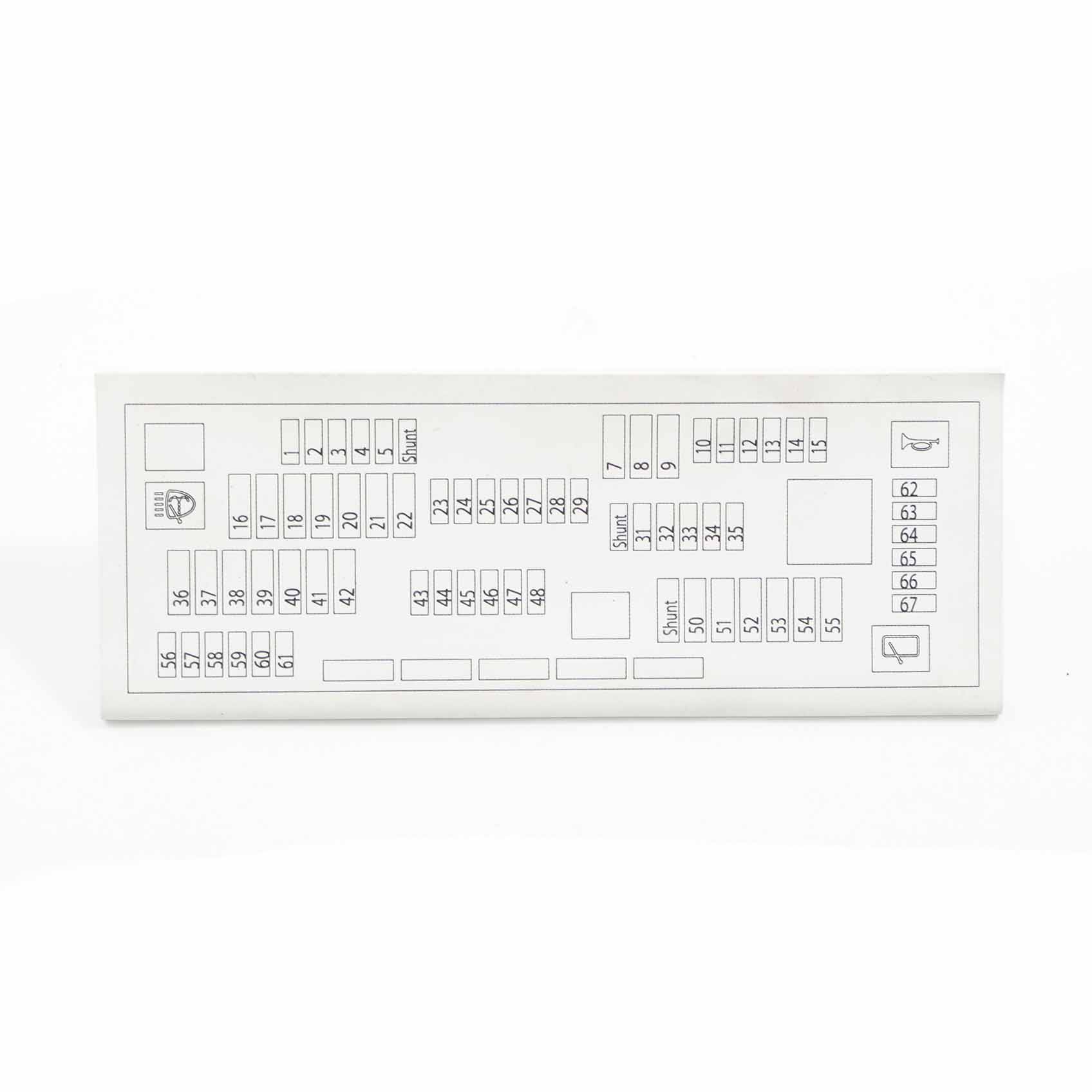 Fuse Box Grouping BMW F10 F11 F12 Fuse Placement Map Card Diagram 9238195