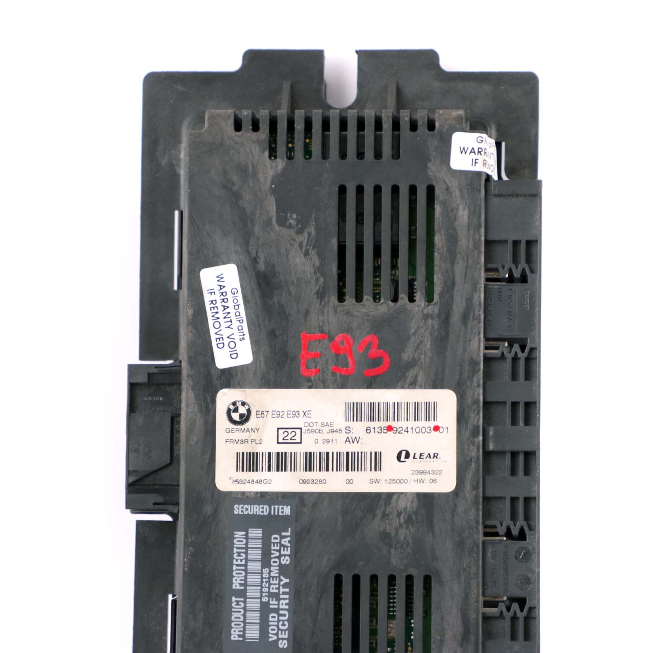 BMW 3 Series E93 Light Control Footwell Module ECU Unit FRM3R PL2 Lear 9241003