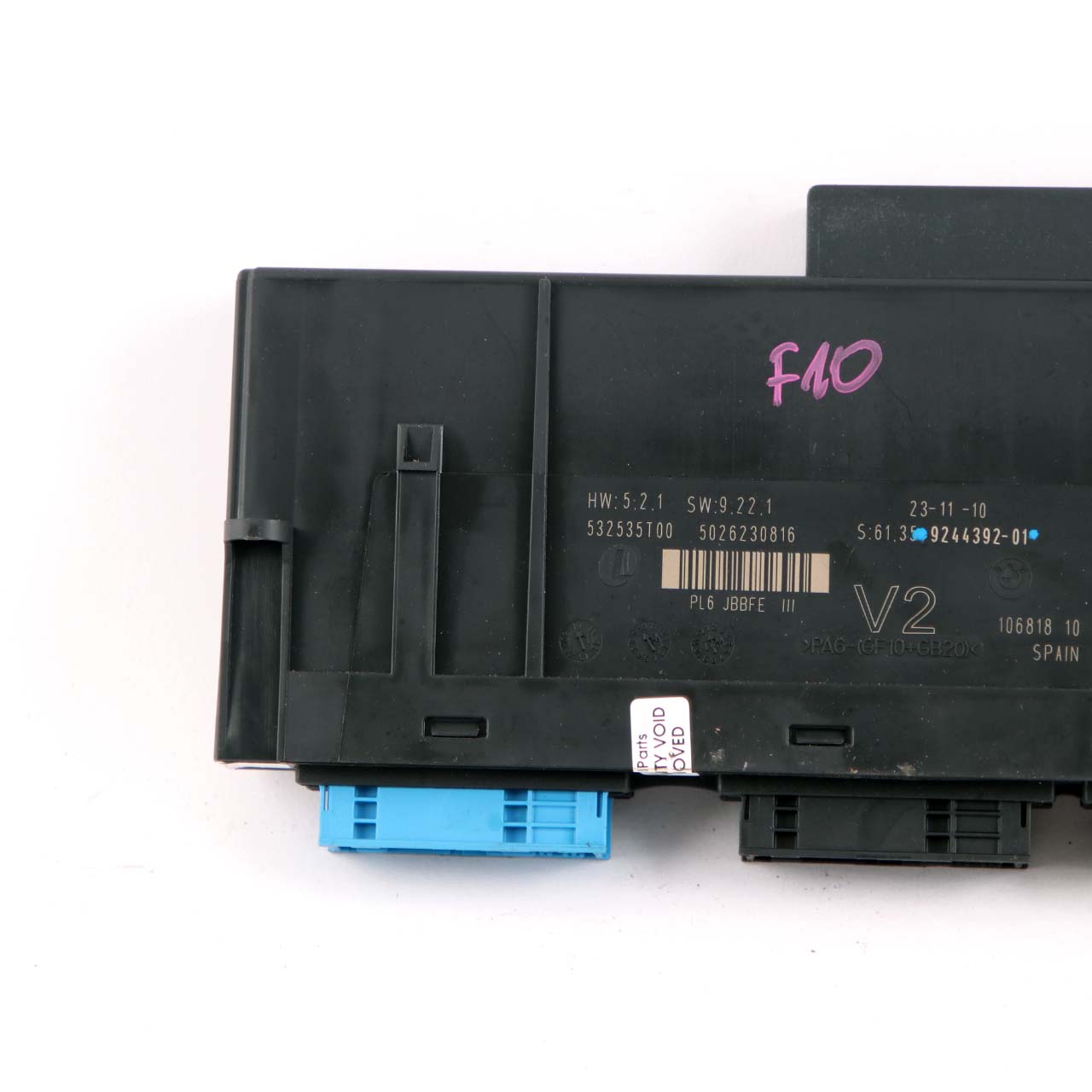 BMW F10 ECU Body Control Module V2 PL6 JBBFE III Junction Box 9244392