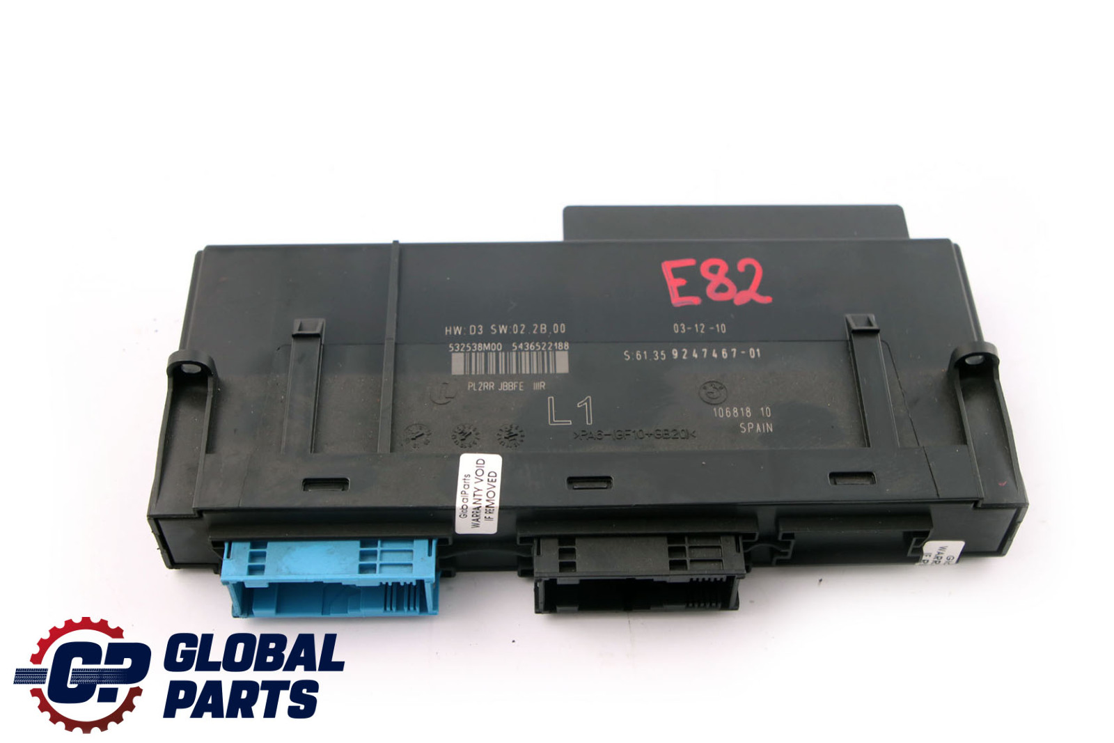 BMW E82 ECU Body Control Module Unit PL2RR JBBFE L1 61359247467 9247467